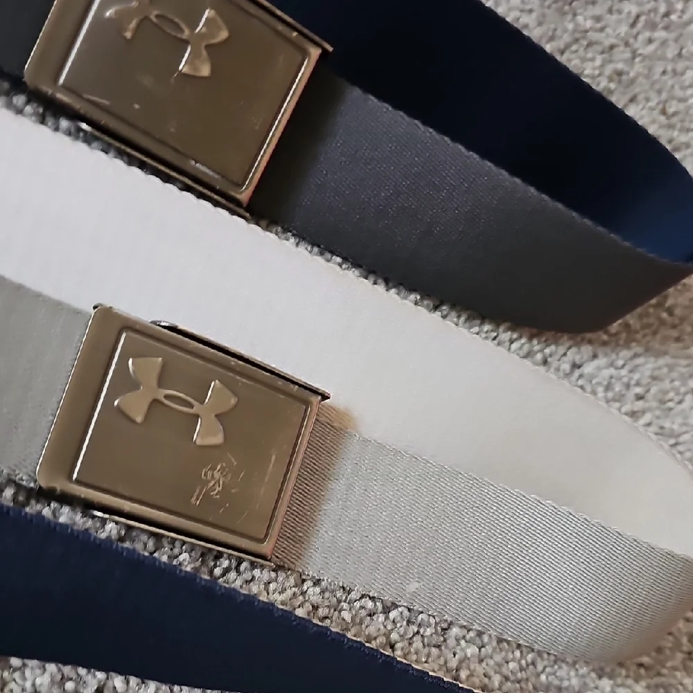 F💜🔹️Under Armour Kids Belt Set - Black, White, Tan